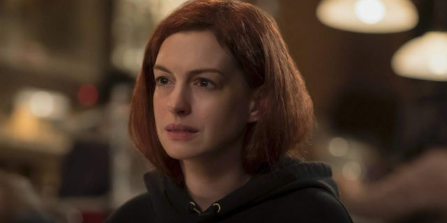 Image of actress Anne Hathaway looking upset.
