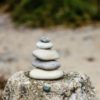 A stack of rocks sits serenely in front of the camera.