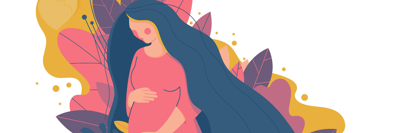 Pregnancy Challenged My Eating Disorder Recovery Illustration of a pregnant woman
