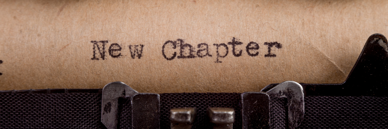 Adjusting to Changes in Your Body With Cerebral Palsy New Chapter - typed words on a Vintage Typewriter.