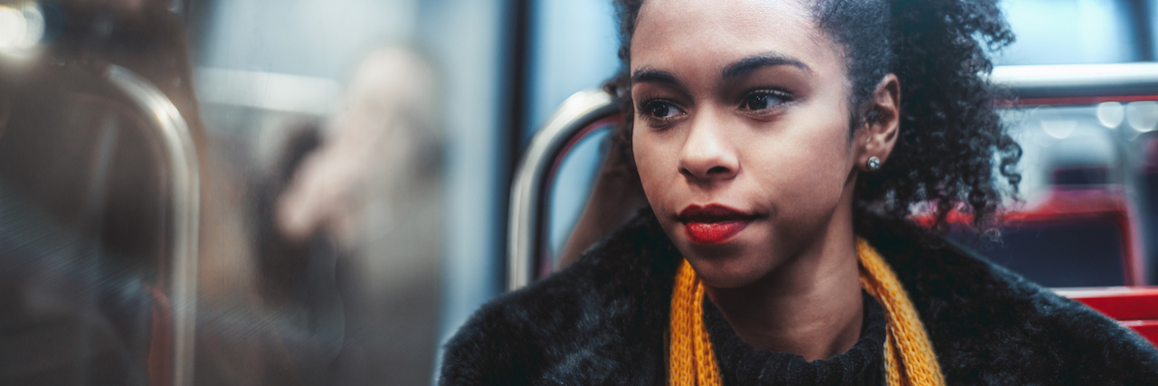 How to Accept a Bipolar Disorder Diagnosis A woman sitting on the bus