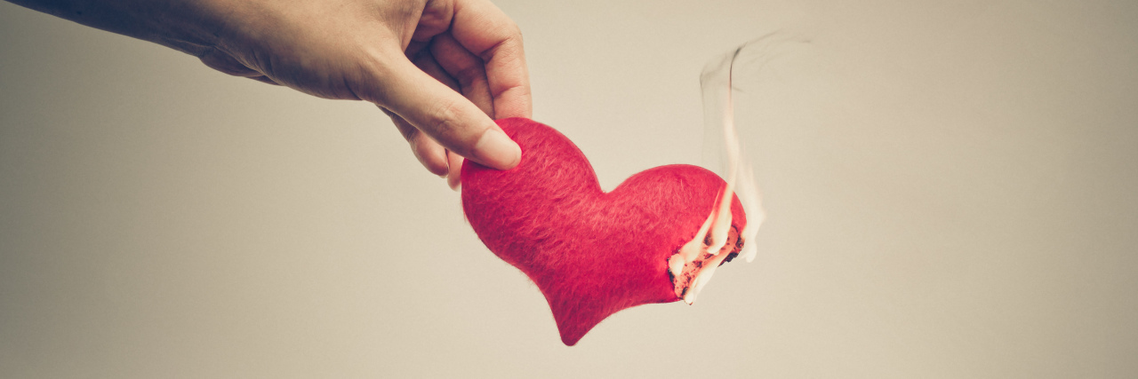 When to Let Go of the Toxicity in Your Life A heart on fire