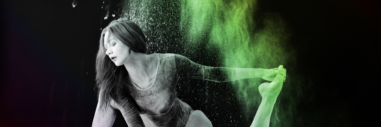 Accepting My 'New Normal' With Chronic Illness Woman dancing in dust.