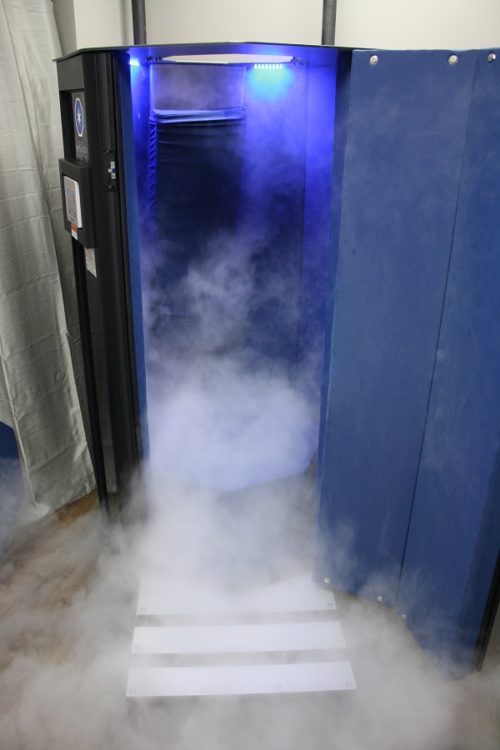 cryotherapy machine turned on