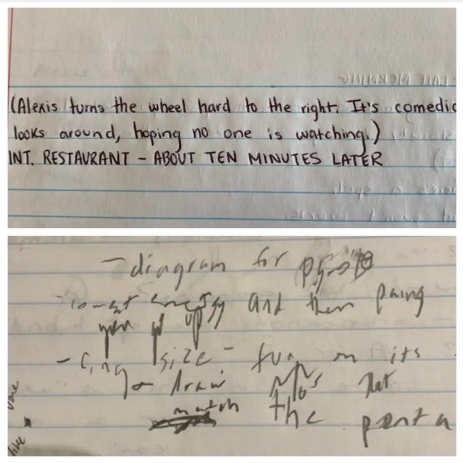 anxiety handwriting difference