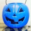 Blue plastic Halloween pumpkin bucket