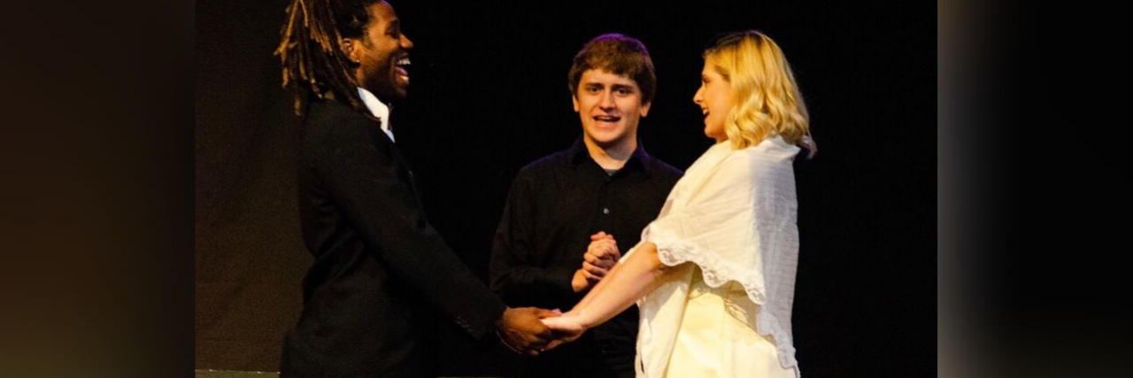 Why Scripting Works for My Autistic Son Ryan playing the minister conducting a wedding in a play.