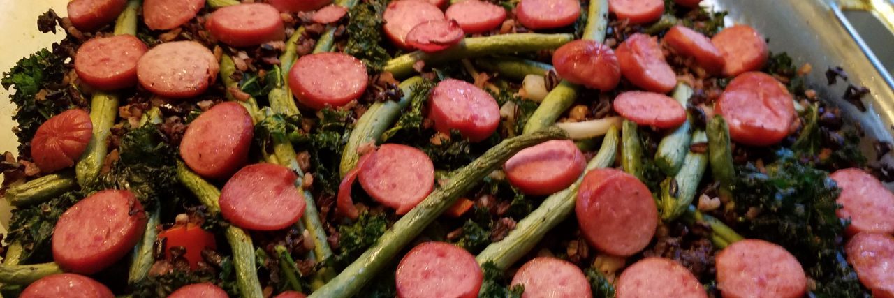 Cooking Hacks for Chronic Illness A colorful dish filled with festive food.