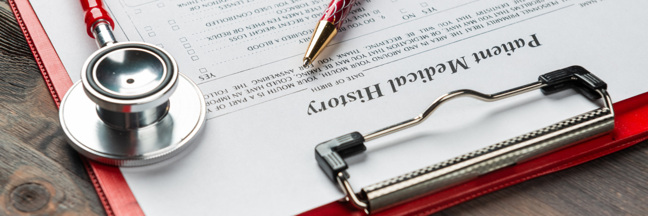 Finding the Wrong Information in Your Medical Records A clipboard with medical history forms.