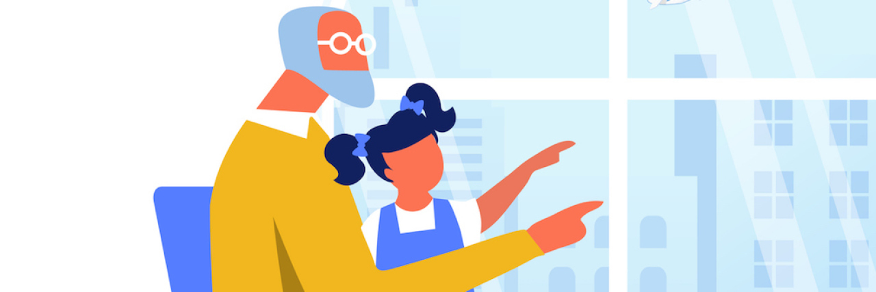 When Rare Disease Forces Parents to Become Medical Experts Father with young child illustration