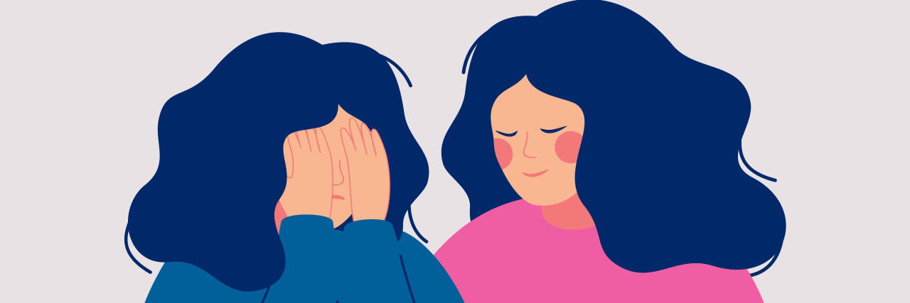 Struggling With Your Mental Health? Here Are Resources That Might Help Young woman comforting her crying best friend.