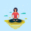illustration of a woman meditating
