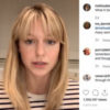 Melissa Benoist sharing a story on instagram