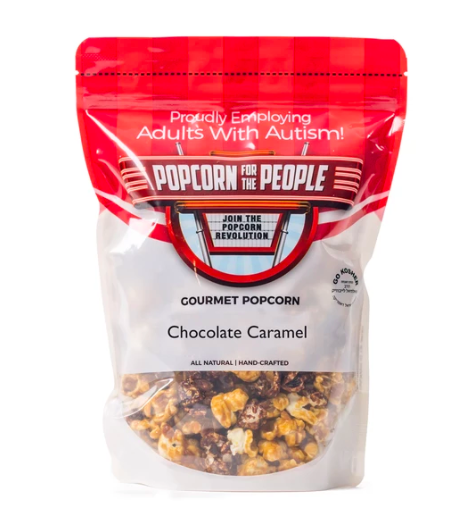 Bag of chocolate caramel gourmet popcorn