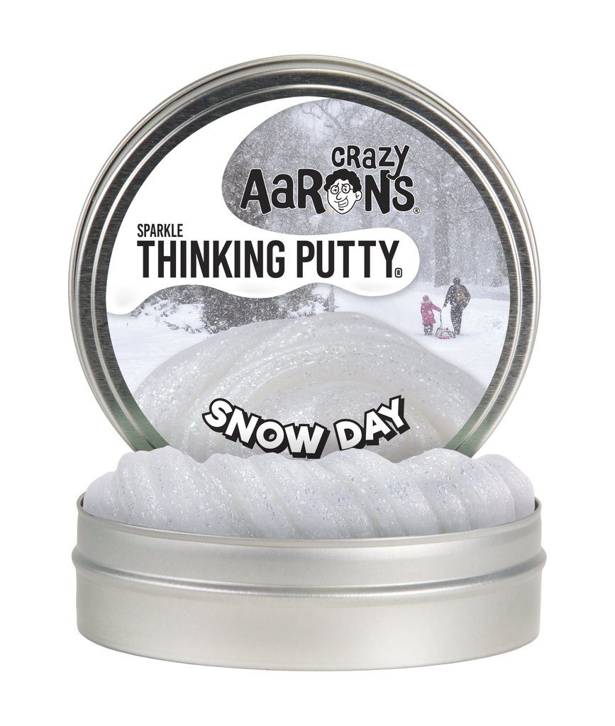 Image of thinking putty in snow day (white glitter)