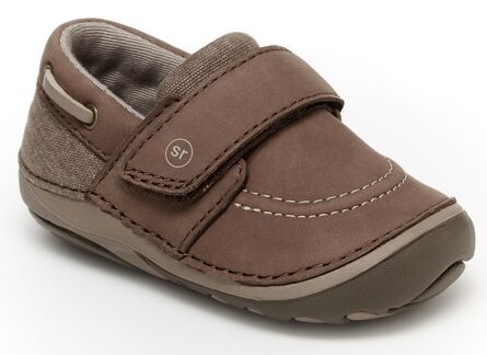 stride rite soft motion wally loafer brown Velcro shoe