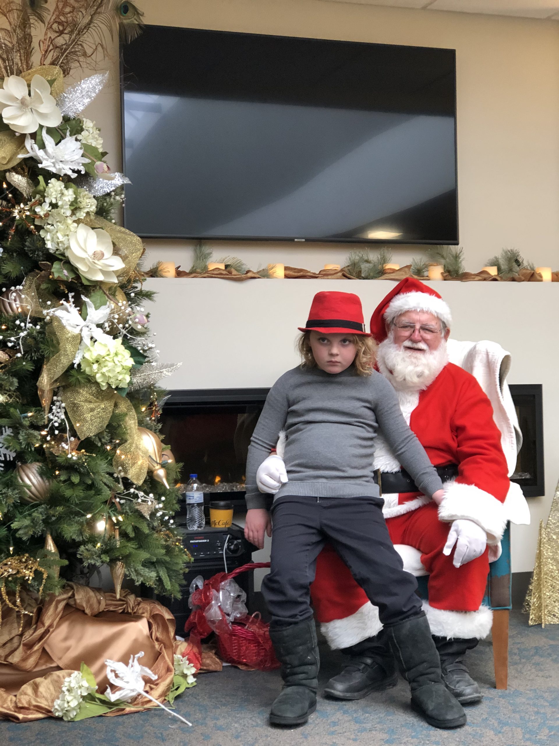 Urijah meeting Santa.