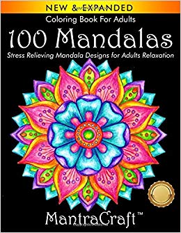 100 Mandalas adult coloring book.