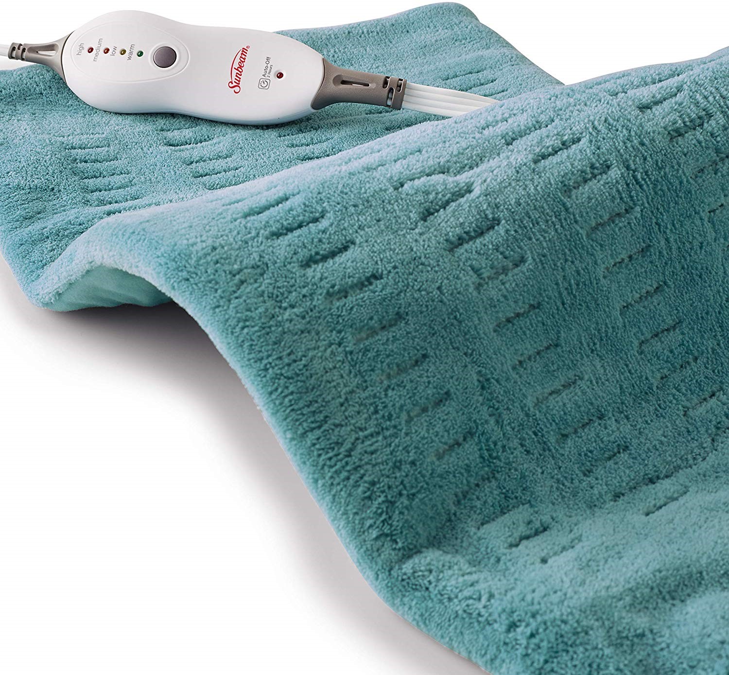 Extra-large heating pad for endometriosis pain relief.