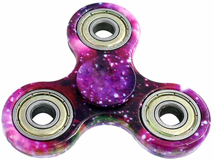 WeFidget's Milky Way Tri-Spinner Fidget Toy purple galaxy