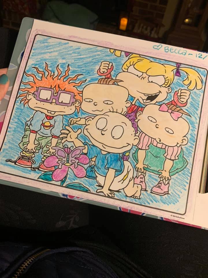 A coloring page of the Rugrats