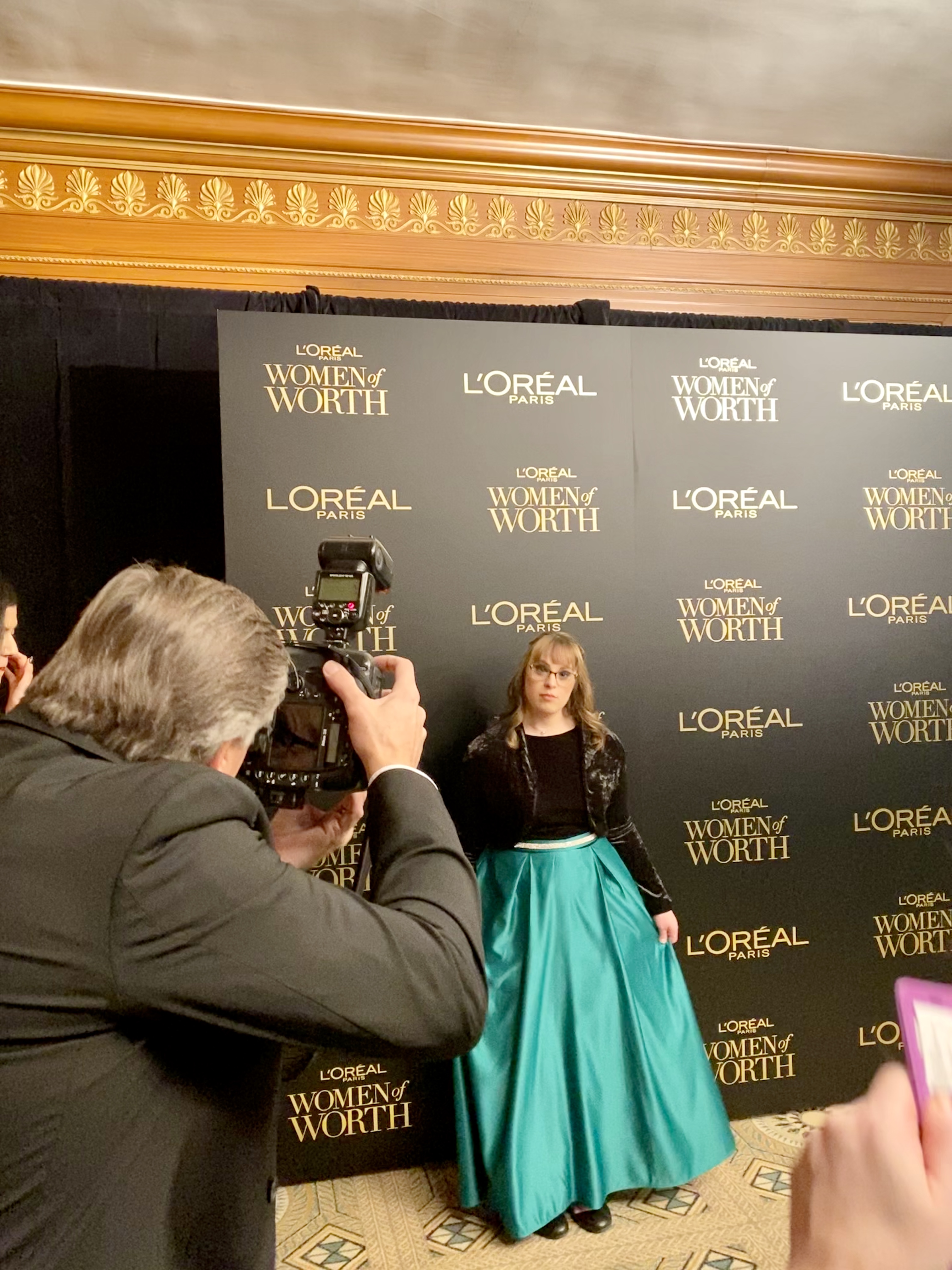 Brittany being photographed at the gala.