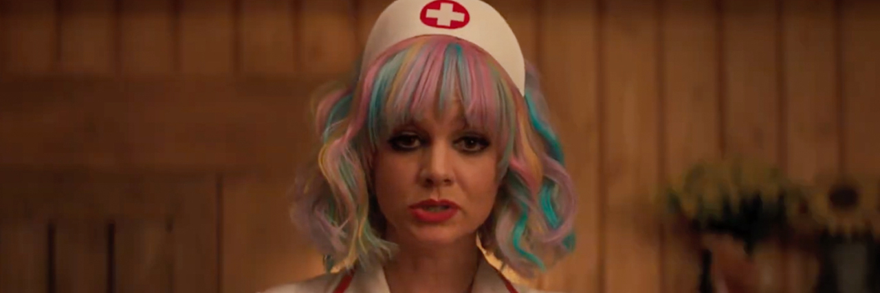 Cassie dressed as a nurse in Promising Young Woman