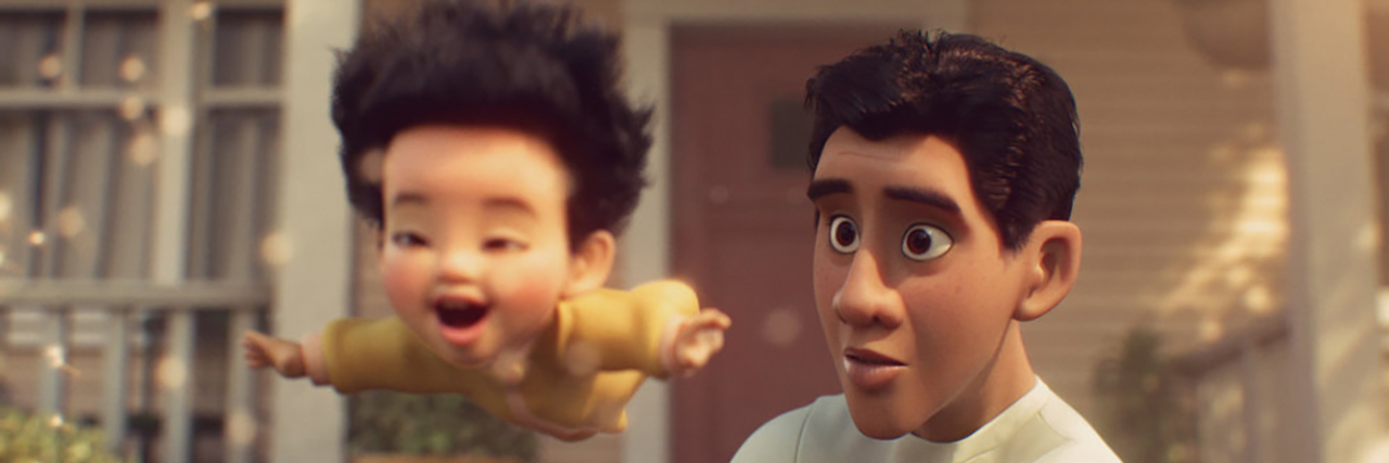 Screenshot from Pixar's short film "Float."
