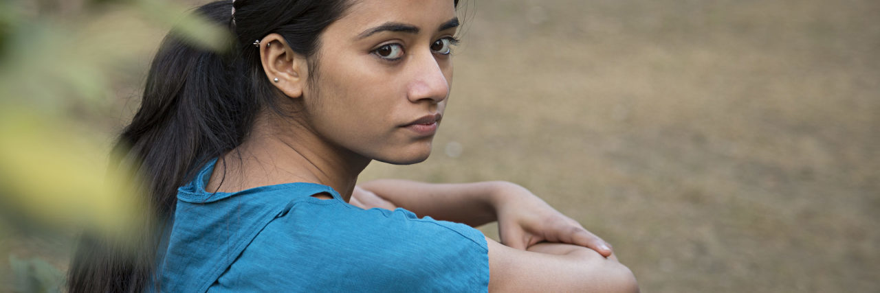 Rebuilding Self-Esteem After a Limb Amputation Sad young Indian woman.