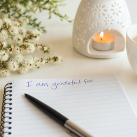 I list that says "I am grateful for..."