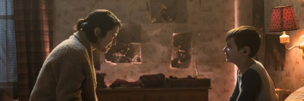New Film 'The Parts You Lose' Stars Young Deaf Actor Danny Murphy A scene from The Parts You Lose with a woman talking to a young boy sitting on a bed. The young boy has a cochlear implant.