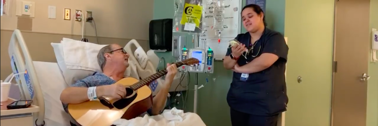 Cancer Patient Teams Up With Nurse for Beautiful 'O' Holy Night' Duet Penn Pennington and Alex Collazo sing O' Holy Night in the hospital