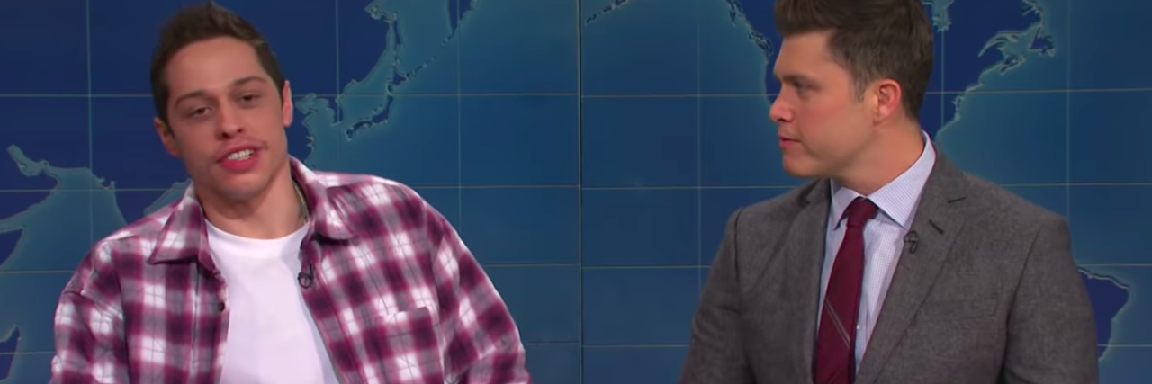 Pete Davidson Hints He Might Be Seeking Mental Health Treatment Over the Holidays Pete Davidson and Colin Jost on "Weekend Update"