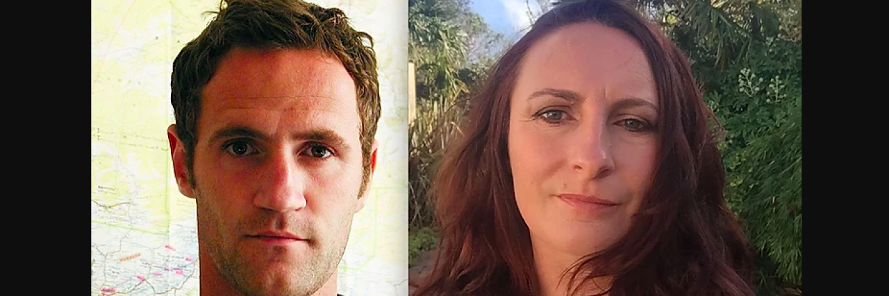 What If Grief Is Actually One Thought: 'I've Been Abandoned' Side by side photos of a man on the left and a woman on the right, both looking at the camera