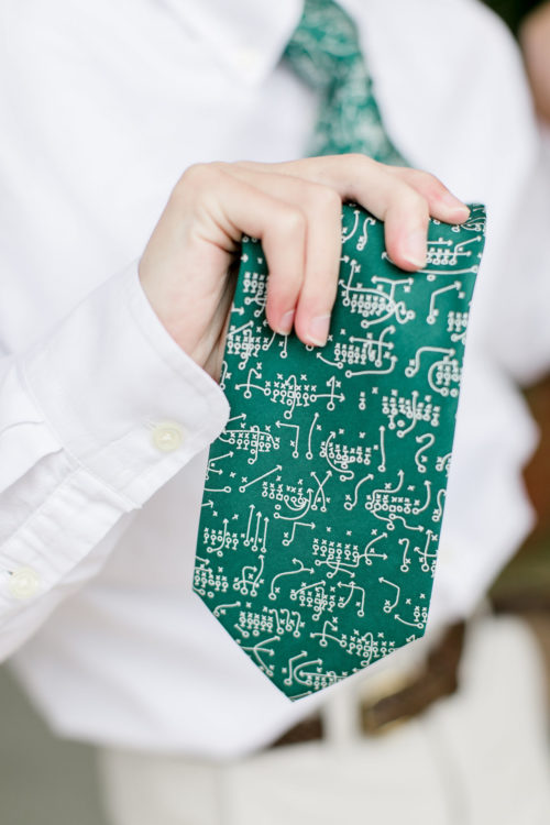 Green patterned WillPower tie