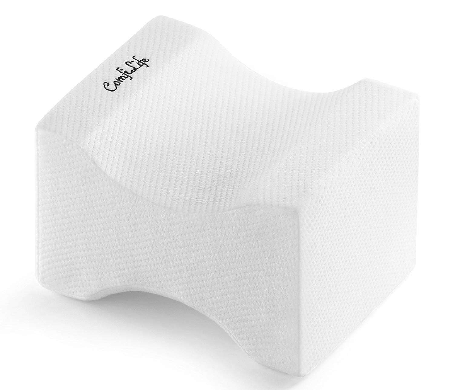 Knee pillow to relieve chronic pain when sleeping.