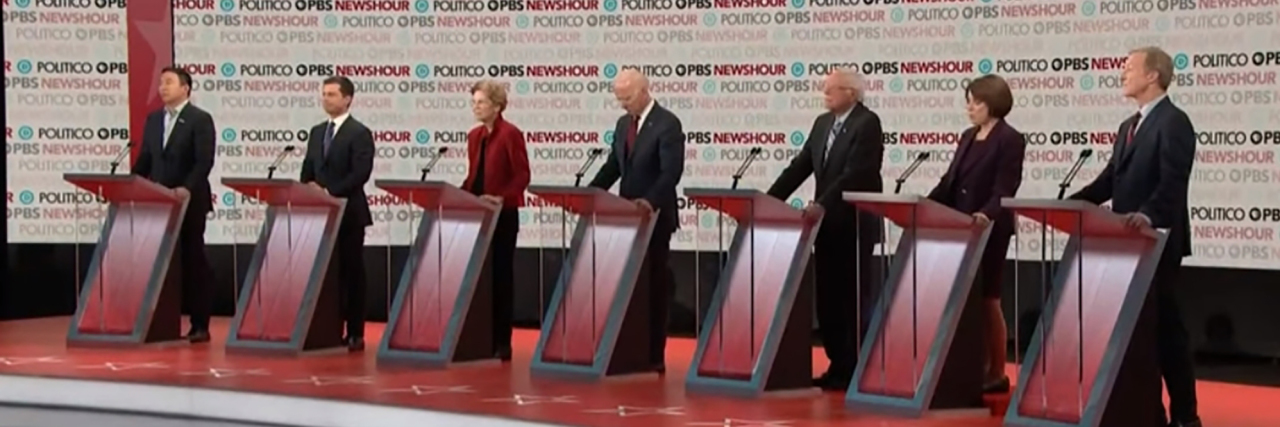 Democratic Primary Debate Addresses Disability Employment The Democratic candidates prepare to debate on December 19, 2019.