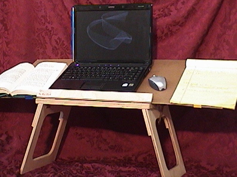 Handmade wooden lap desk.