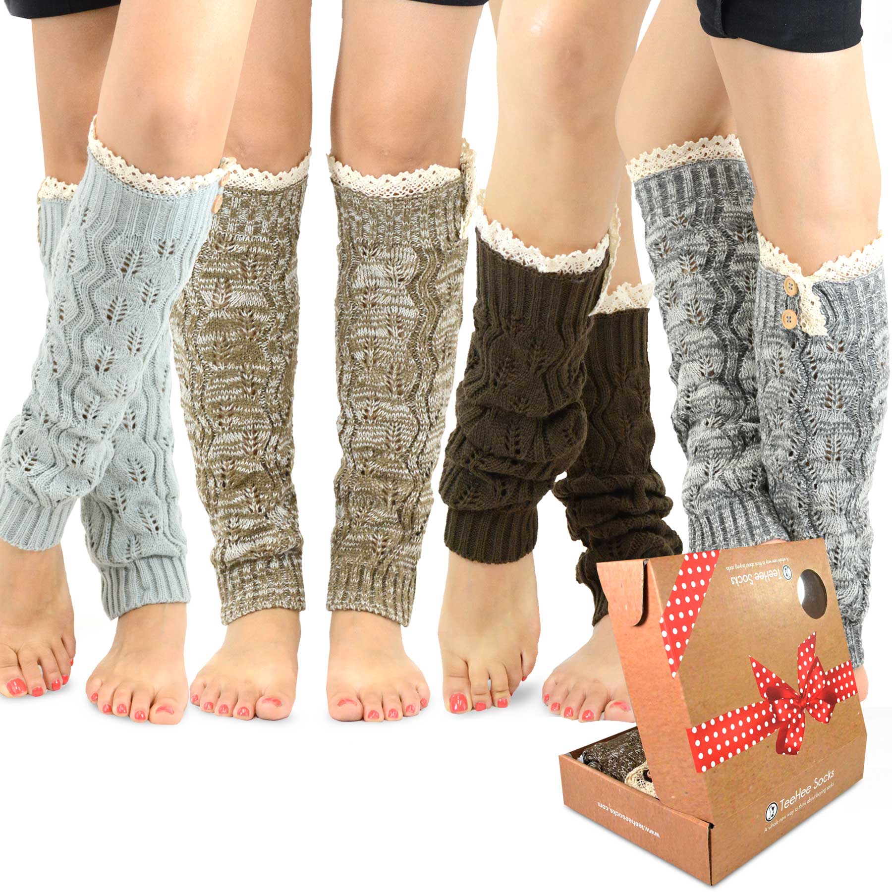 Lace leg warmers.