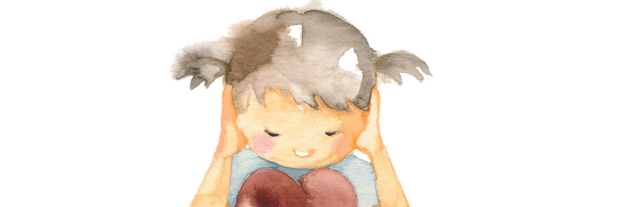 Letting Light Into the Dark Places of My Mind During Trauma Treatment Illustration of a small, sad girl sitting on the floor