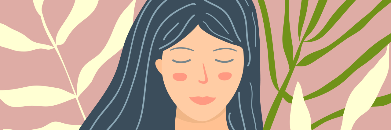 How Psychological Flexibility Helps Me Thrive With a Chronic Illness Woman sitting in tropical garden.