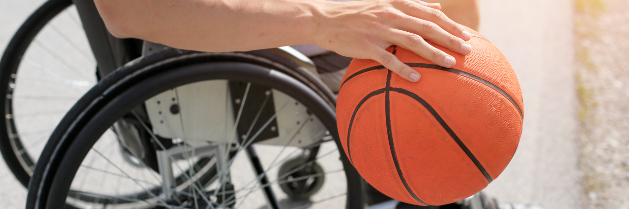 Wheelchair basketball player.