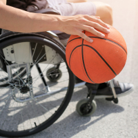 Wheelchair basketball player.