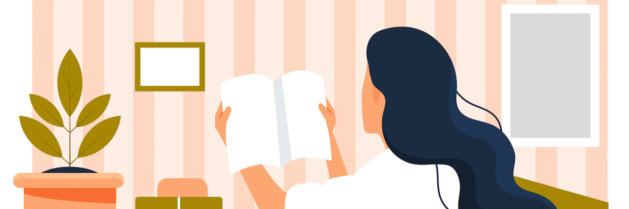 A "Normal" Period? My Journey with Endometriosis Young woman sitting at home reading a book