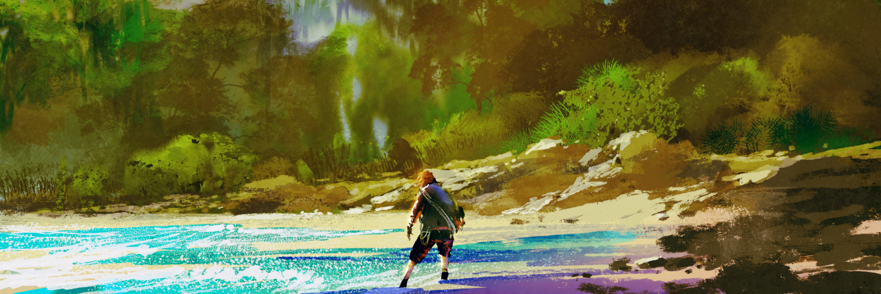 Watching 'Survivor' as Someone With Rheumatoid Arthritis Castaway man standing on island beach.