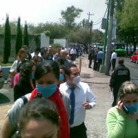 People wearing face masks in Mexico