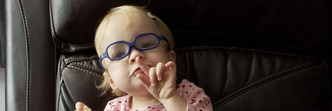 5 Things to Know About Persistent Fetal Vasculature Photo of a little girl wearing glasses.