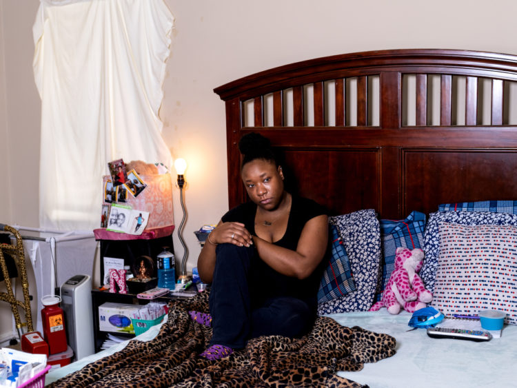 "Sickle cell pain has a mind of its own," says Anesha Barnes, who has had the disease since she was a baby. She says the longer she stays in a pain crisis, the harder it is to break out of it. (Johnathon Kelso for WABE)