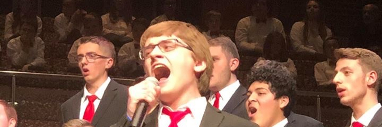 Ryan singing his heart out at his Chorale performance in November. This is a time where you can ABSOLUTELY shout the word “better,” like, “Ryan is a much better singer than his mom.”
