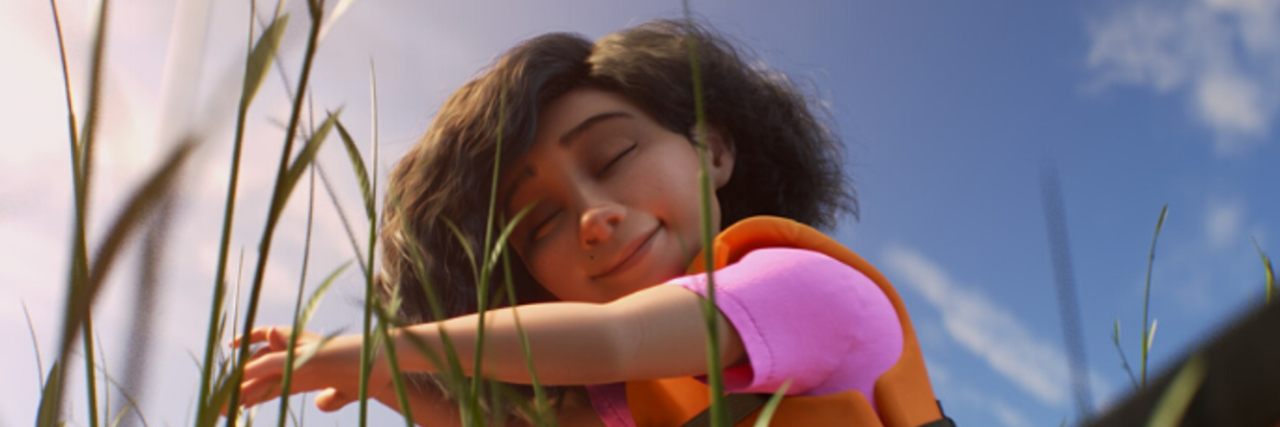 Renee, a nonverbal autistic girl in Pixar's animated short film "Loop."